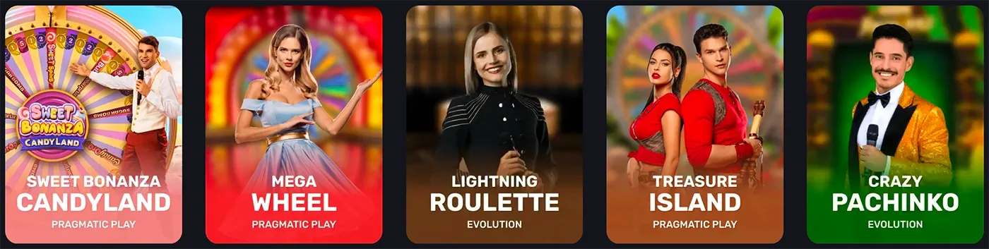 Featured live casino games at BitKingz