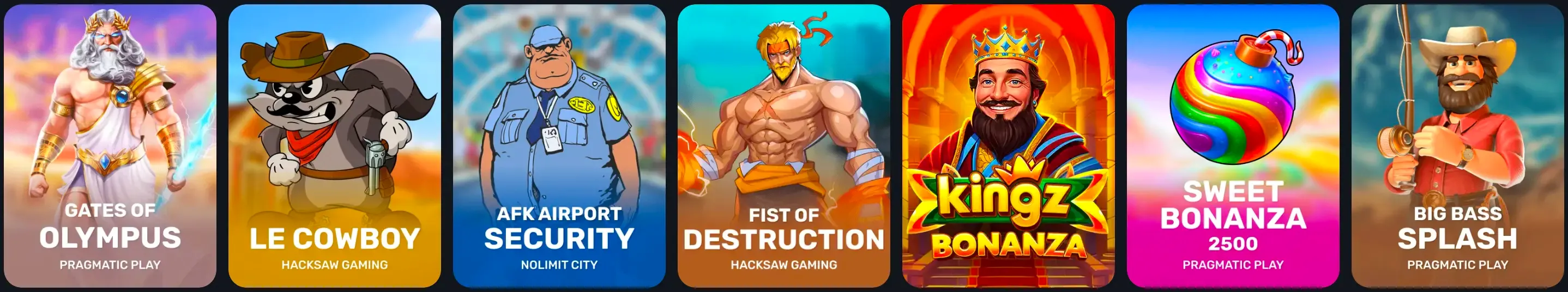 Popular slot games available at BitKingz